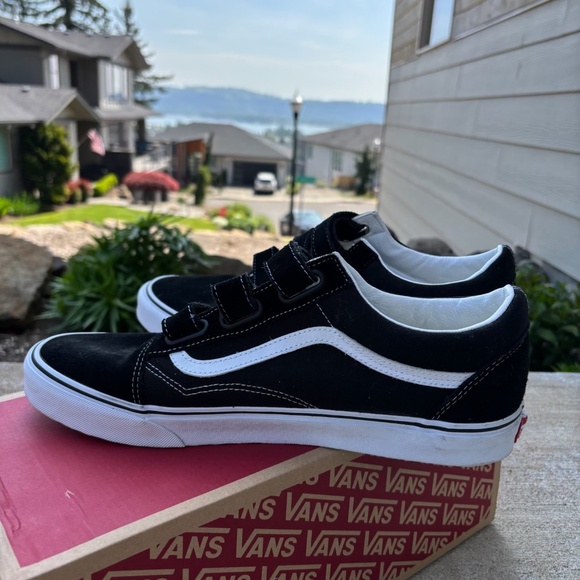 Vans Old Skool V Suede/Canvas Black/White Skate Shoes Sneakers Men's Size 13 - Picture 3 of 12